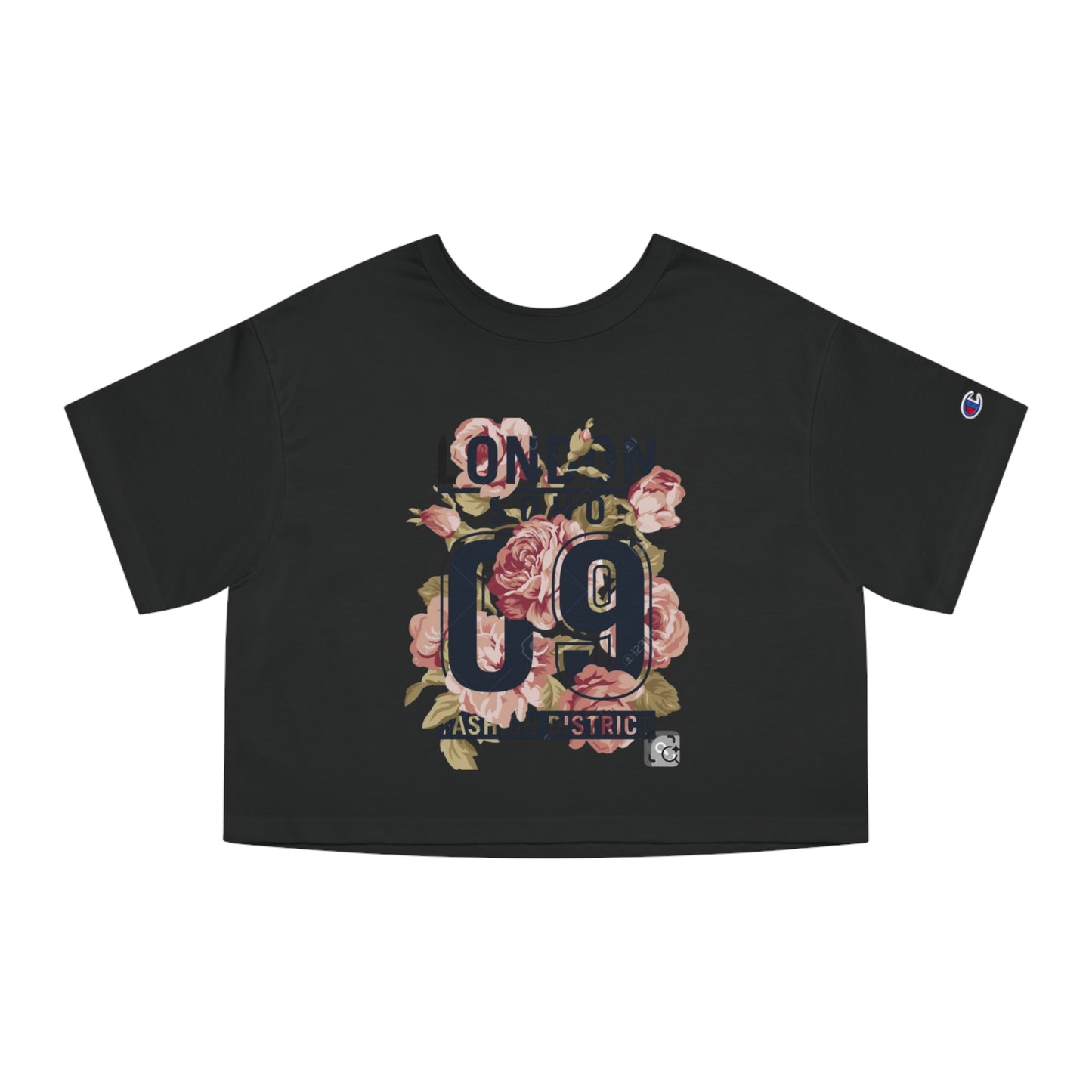 Floral Cropped T-Shirt, Stylish Women's Tee, Summer Fashion Top, Casual Wear, Gift for Her, Trendy Streetwear